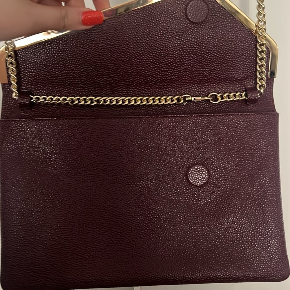Henri Bendel red pebble leather crossbody - Picture 5 of 10